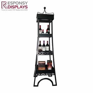 Estante de vino de piso de metal y soporte de exhibición de licor con demostración de video - Product Image 6