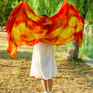 新款Desgin舞蹈大丝巾柔软闪亮真丝哈博泰围巾接受定制 - Product Image 6