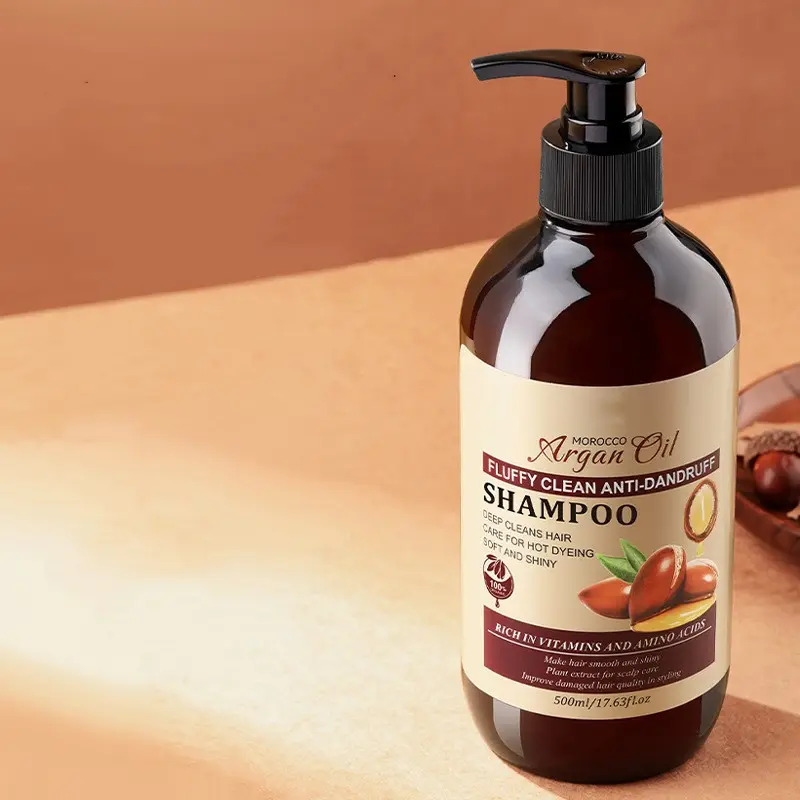 Private Label Großhandel Haarpflege Anti Schuppen Feuchtigkeit spendendes Shampoo Natürliches Bio-Arganöl Marokko Shampoo