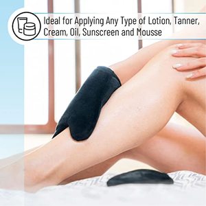 Gant applicateur de bronzage auto-bronzant avec applicateur visage et dos, sac et étui cosmétiques pour une application de bronzage pratique - Product Image 2