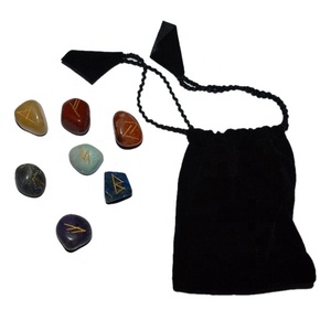 Chakra Tumbled Rune pierres ensembles naturel Fengshui mascotte produit de guérison - Product Image 1