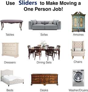 Kit de patins de déplacement de meubles ronds pour surfaces moquetées et sols durs Patins en feutre adaptés à tous les meubles - Product Image 4