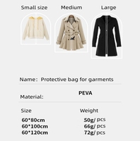 Housse de vêtement portable pliable en PEVA de haute qualité, sac de rangement pour vêtements suspendu, réutilisable, anti-poussière