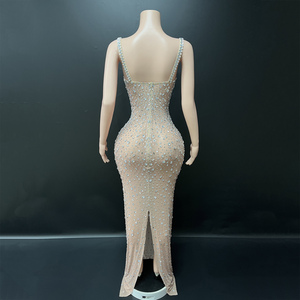 Abito da ballo Novance Y5490 con scollo a V 2026, abito da damigella a <span class=keywords><strong>sirena</strong></span> con strass, abito da sera di lusso per <span class=keywords><strong>donna</strong></span> - Product Image 6