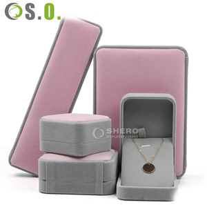 Portable Durable Velvet Jewelry Box Set for Rings Earrings Pendants Custom Logo High End Luxury Display Storage - Product Image 1