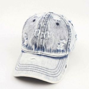 Casquette de baseball vintage en gros, casquette en jean style « Dad Hat » personnalisée, casquette et chapeau délavés et usés, casquette de baseball pour homme - Product Image 5