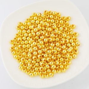 JD GEMS Wholesale 18K <strong>Gold</strong> Plated Copper Spacer <strong>Beads</strong> Durable Round <strong>Beads</strong> for Bracelet Necklace <strong>Design</strong> in Stock - Product Image 1