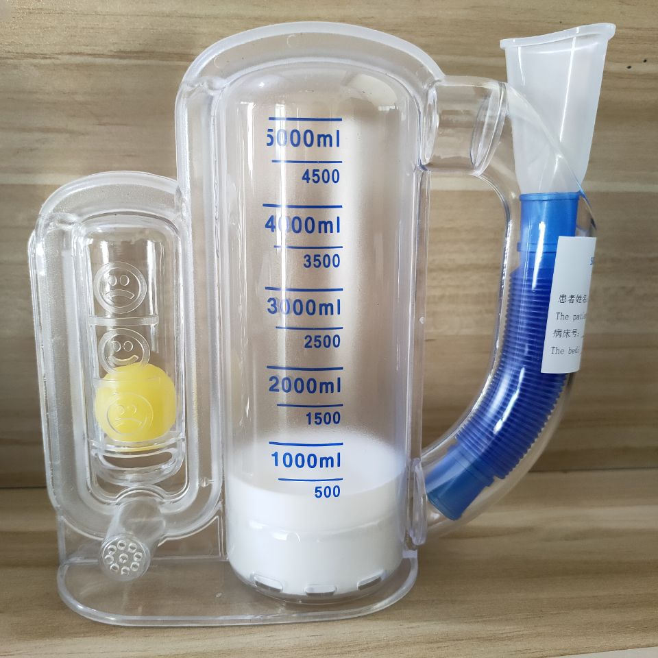 High Quality one ball 5000ml Respiratory trainer Breathing Exerciser Spirometer for Breathing Trainer