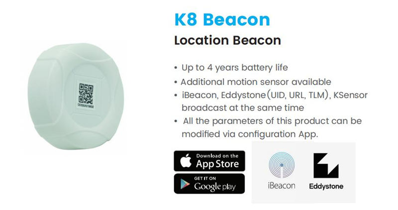 K8 prix bas module de balise bluetooth iot AAA batterie balise balise