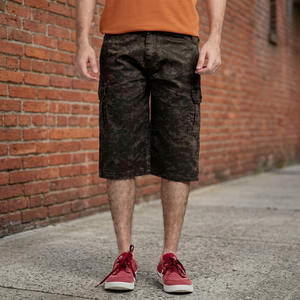 <b>Men's</b> Canvas Woven Camouflage Cargo <b>Shorts</b> Casual <b>Knee</b> <b>Length</b> Mid Waist Zipper Fly Pocketed Summer <b>Shorts</b> - Product Image 3