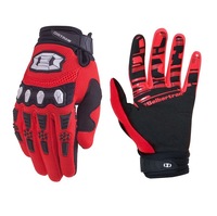 Gants de moto unisexes en peau de chèvre à demi-doigts, compatibles écran tactile, pour motocross, antidérapants, avec fermeture auto-agrippante, hiver/été