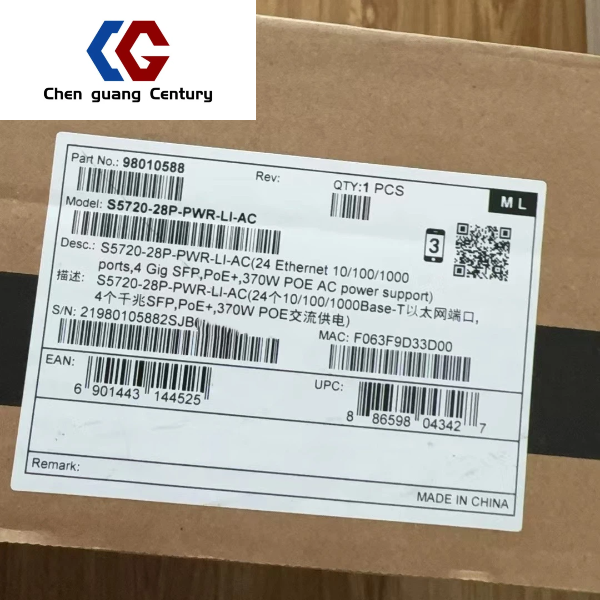S5720-28X-PWR-LI-AC 24 Port Gigabit PoE+ Managed Switch 4x 10G SFP+ Ports 740W PoE Budget Cloud Management SNMP Stackable