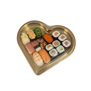Scatola per Pasticceria a Forma <span class=keywords><strong>di</strong></span> Cuore in <span class=keywords><strong>Plastica</strong></span>, Monouso e Riciclabile, per Frutta, Sushi, Dessert, Cioccolato, Fragole, con Coperchio Trasparente - Product Image 3