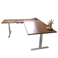 Bureau d'angle en L pour ordinateur, poste de travail, cadre de bureau réglable en hauteur en forme de L