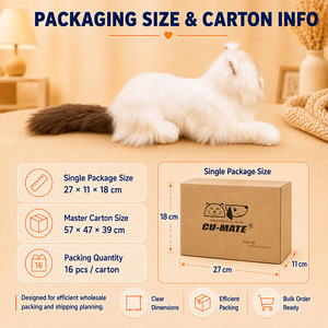 Produttore di Giocattoli OEM Realistici a Forma di Gatto Ragdoll con Pelo Lungo, Fornitore All'Ingrosso di Animali di Peluche con Logo Personalizzato ed Etichetta Privata - Product Image 6