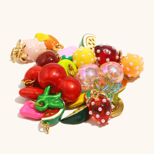 Dingran Tự Làm Mùa Hè Lấy Cảm Hứng Từ Thép Không Gỉ Vàng-Mạ Men Trái Cây Quyến Rũ Bộ Sưu Tập Đầy Màu Sắc Nhiệt đới Thiết Kế Cho Quà Tặng - Product Image 4