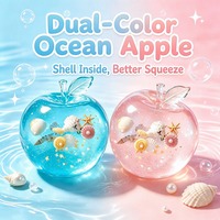 Jouet Squishy Ocean Apple Coquillage Transparent Étoile de Mer à Remontée Lente, Façonnable, Anti-stress, pour Enfants et Adultes