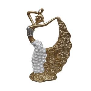 Nordic retrò pavone ballerino ornamento da tavolo luce di lusso arte creativa per soggiorno decorazione della casa in resina per la laurea - Product Image 5
