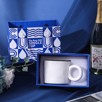 Cadeau Premium Klein Tasse en céramique de style crème bleue Coffret cadeau promotionnel