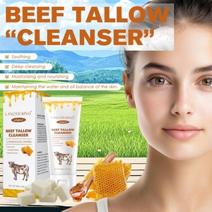 LANCER KING 100g Crème Nettoyante Visage Bio Naturelle au Suif de Bœuf Fouetté de Bovins Élevés en Pâturage, Marque Privée - Product Image 2