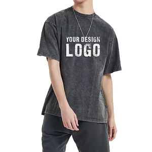 Street Hip Hop Fried Snowflake Oversized Mens T Shirt Wholesale OEM Drop Shoulder Vintage Batik Washed Loose Men's T Shirts - Product Image 4