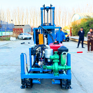 Thủy lực di động bánh xích nước giếng khoan Giàn Khoan 22hp 25HP 30HP 35hp động cơ diesel 150m Máy khoan giếng sâu để bán - Product Image 4