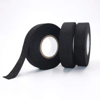 Ruban adhésif isolant en feutre de polyester noir, résistant à la chaleur, simple face, pour faisceaux de câbles électriques