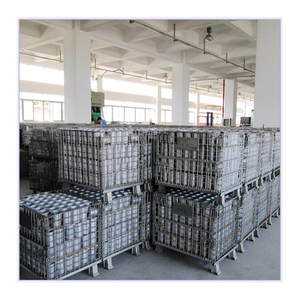 Công Nghiệp Cán Đóng Mở Nhúng Nóng Dây Thép Mạ Kẽm Lưu Trữ Lồng Stackable Giỏ Hàng Với 4 Bánh Xe - Product Image 6