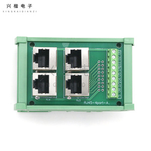 ขั้วต่อ RJ45 4 พอร์ต แบบ A พร้อมขั้วต่อสายอีเธอร์เน็ต 8P8C แบบขันสกรู สำหรับใช้งานในอุตสาหกรรม - Product Image 3