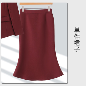 Fishtail Midi <b>Skirt</b> High Waist Black Solid Color Zipper A Line Bodycon Women's Everyday Dating <b>Skirt</b> - Product Image 2