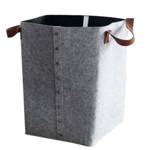 Panier de rangement en feutre pour épicerie de forme carrée, panier à linge sale, grand panier de rangement pliable pour jouets - Product Image 1