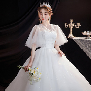 Robes <span class=keywords><strong>de</strong></span> mariée à col en V extrêmement éthérées à la mode blanche pour anniversaire sexy élégantes - Product Image 3