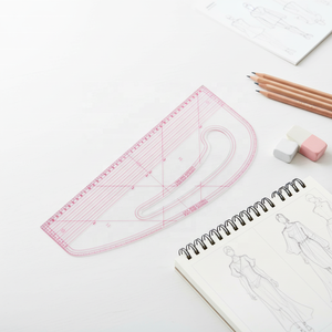 热销40厘米透明带红线塑料缝纫曲线尺1.2毫米厚度，适合时装设计学生，接受OEM - Product Image 6
