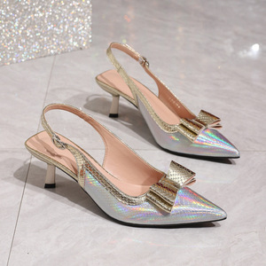 Zapatos de plataforma con lazo a la moda para mujer, combinados con tacones altos sexys con estampado de serpiente de colores, ideales para fiestas de cóctel al aire libre. - Product Image 4