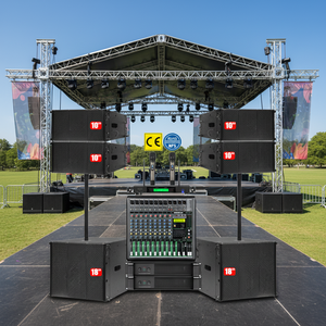 2026 Profesyonel Tekli 10 inç Koaksiyel Line Array Hoparlör Su Geçirmez Açık Hava Aktif Ses Performansı Video Aydınlatma - Product Image 6