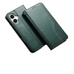 Étui portefeuille de luxe en cuir avec support magnétique, emplacements pour cartes, dragonne et protection antichoc pour iPhone 17 Pro - Product Image 2