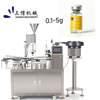 Machine automatique de remplissage et de sertissage de poudre pour petits flacons en verre, équipement de traitement de poudre fine pour cosmétiques, aliments et boissons