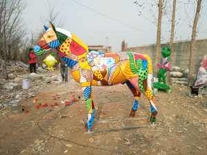 حجم الحياة أشكال نماذج للحديقة من الراتنج تمثال الحيوان - Product Image 2