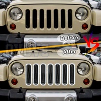 OVOVS autres accessoires d'éclairage de voiture, feux de jour blancs pour Jeep Wrangler JK JKU 2007-2017 barre lumineuse de calandre