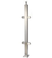 Poteau de main courante d'escalier en verre pour garde-corps de balcon en acier inoxydable