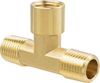 Raccord en laiton 1/4" NPT mâle x 1/4" NPT mâle x 1/4" NPT femelle