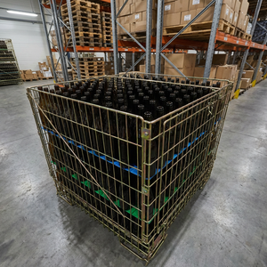 Conteneur de stockage pliable en treillis métallique robuste avec entrée à 4 voies - Product Image 1
