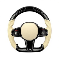 Volant de voiture ergonomique en fibre de carbone forgée et cuir, 3 branches, pour BMW Série 2-6, Supra, G20, F20, E92, F32, E87