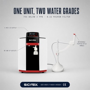 เครื่องกรองน้ำ SCITEK Ultrapure 10-80 ลิตร/ชม. ระบบกรองน้ำ RO DI สำหรับห้องปฏิบัติการ พร้อมระบบฆ่าเชื้อ UV 185/254 นาโนเมตร - Product Image 2