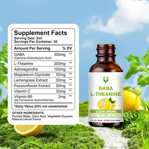 Gotas Líquidas Premium de GABA y L-Teanina con Ashwagandha y Magnesio, Ayuda para Dormir, Suplemento para la Concentración, Rico en Vitaminas - Product Image 2