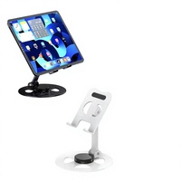 Support de téléphone portable de bureau en alliage d'aluminium rotatif à 360 degrés, nouveau design, pliable, pour tablette, téléphone portable, iPad