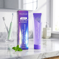 Fabricant de dentifrice en gros à double chambre 2-en-1, marque privée OEM ODM, avec sérum blanchissant pour les dents à 6%