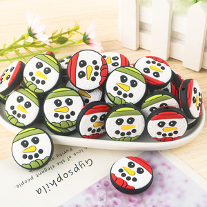 Jouets de dentition en silicone pour bébé, perles personnalisées, adorable Père Noël, animaux, perles de dessin animé, fabrication de bijoux DIY, qualité alimentaire, sans BPA - Product Image 3