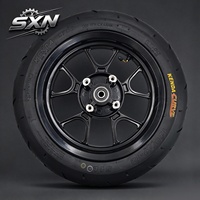 Kit de roues Supermoto SXN Performance en aluminium CNC noir pour jantes et pneus de course Tuttio Soleil 01 Yozma en stock