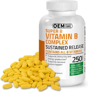 Tablet rilis berkelanjutan Vitamin B Super B mendukung sistem saraf, produksi energi fungsi otak yang sehat
